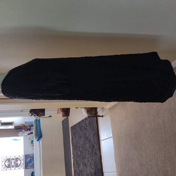 Vintage Stenay black silk sequin dress size 8 - Picture 3 of 14